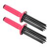 Portable Hair Fluffy 2pcs Round Hair Brush Anti‑Slip Hair Curler 17 Comb Teeth Hairstyling Tools Travel Personal Use for Home Hair Salon