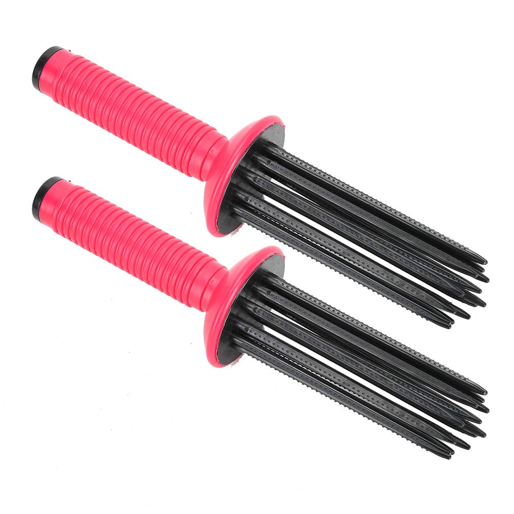 Portable Hair Fluffy 2pcs Round Hair Brush Anti‑Slip Hair Curler 17 Comb Teeth Hairstyling Tools Travel Personal Use for Home Hair Salon