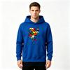 Men's Casual Pullover Hoodie, Shattered Magic Cube Graphic Print Long Sleeve Hooded Sweatshirt for Daily Wear