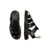 Dr. Martens Leather Hollow Out Roman Sandals Unisex Black 30766001