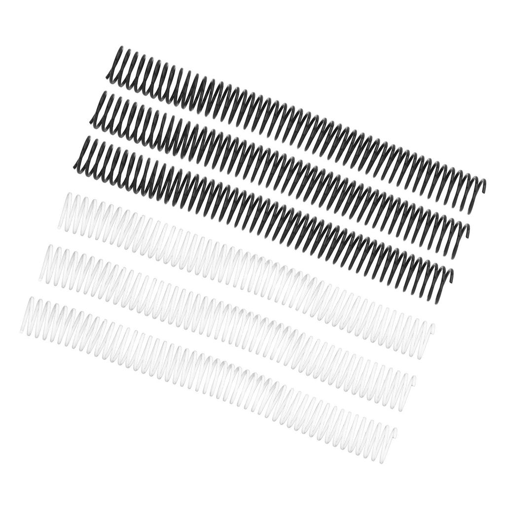 35PCS  Paper Binding Coils 25.4mm Diameter 48 Loops 4:1 Pitch Plastic Spiral Wire Spines 215 Sheet
