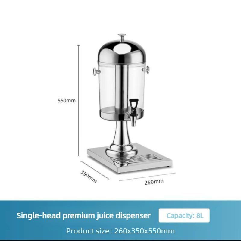 Commercial Stainless Steel Juice Cauldron PC Transparent Visual Hotel Restaurant Large Capacity Buffet Beverage Dispenser