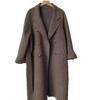 Women's Mid-length Woolen Coat - 2025 Autumn/Winter Hepburn Style, Petite Fit, Loose, Thickened for Warmth