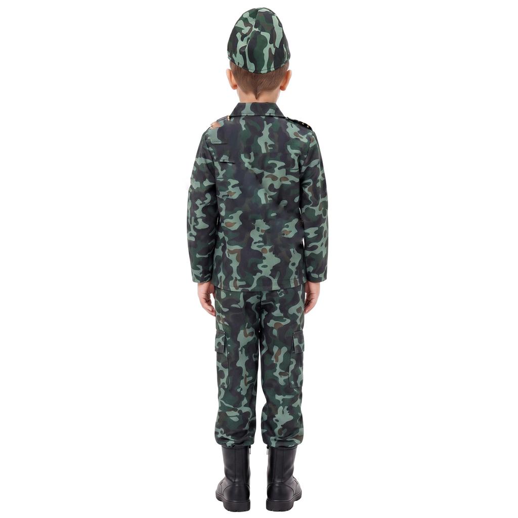 Disfraz de Soldado Camuflaje para Niños Niñas Halloween y Representaciones Escolares