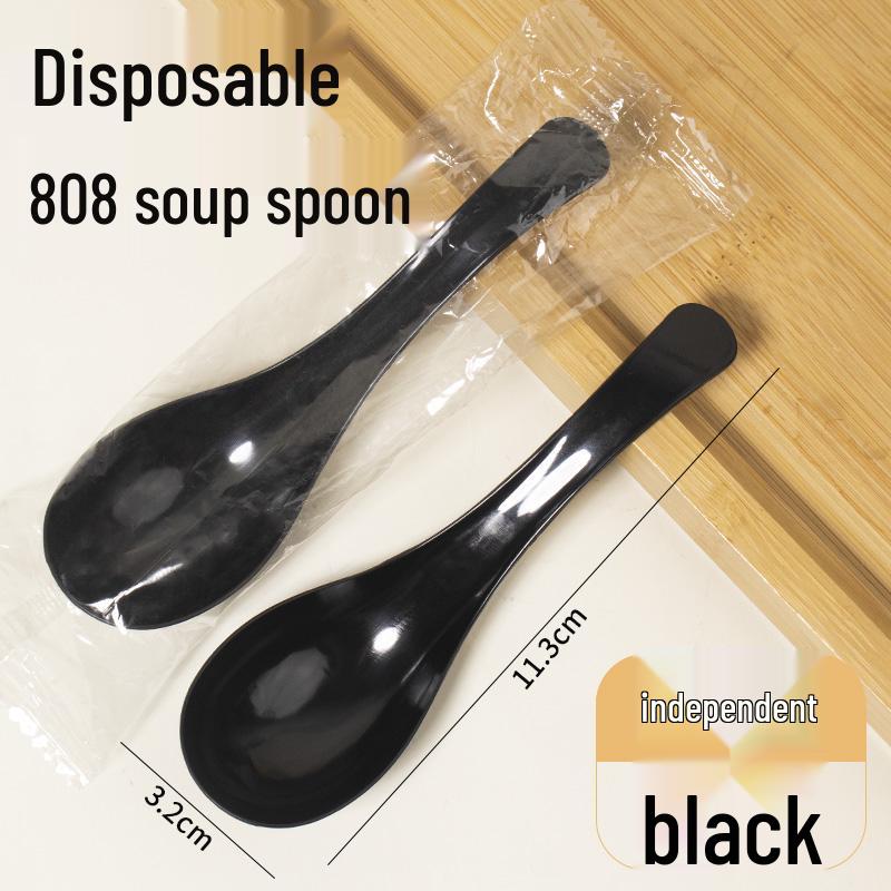 Individually Wrapped Thickened Plastic Disposable Soup & Dessert Spoon
