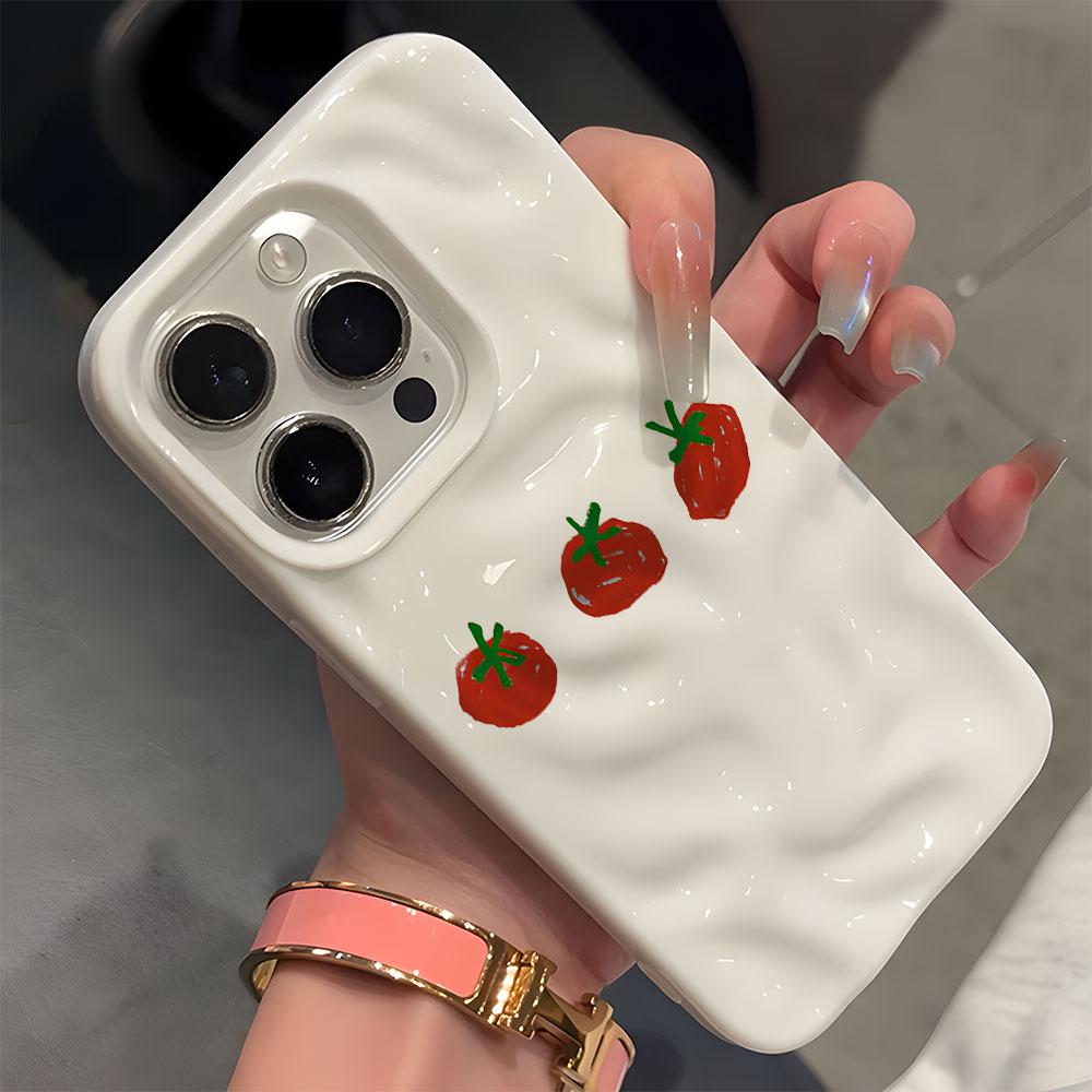 Hand-drawn Tomato Protective Phone Case For iPhone 17 Air 16 15 13 12 11 Pro Max Pro Plus Anti-Shock Slim Fit Carcasa Cover