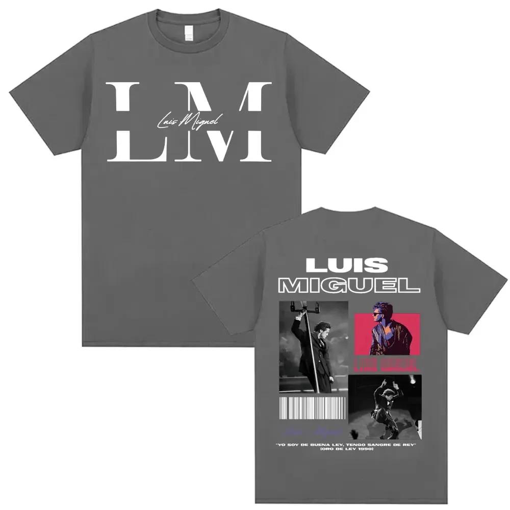 Rapper Luis Miguel Album Tour Grafické Tričko Pro Unisex Harajuku Hiphop Super Velký Letní Potisk 100% Čisté Tričko Černé