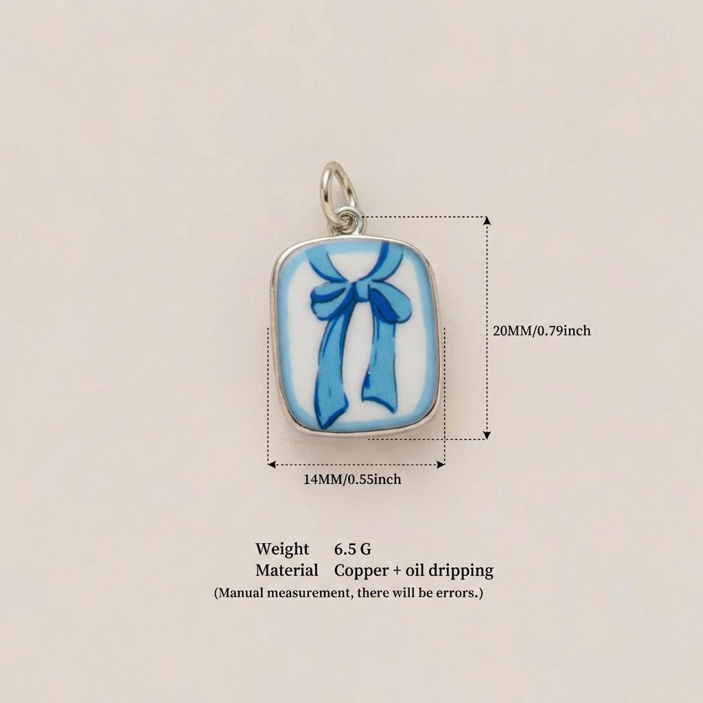 2025 Autumn Totoro Bow Knot Fireman Pendant Necklace