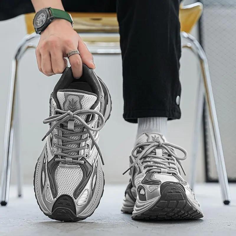Fashion Thick Platform Hiking Man Casual Sneaker Simple Summer Sale Original Deals Low Price Without Leather Wide Sports Shoes for Men