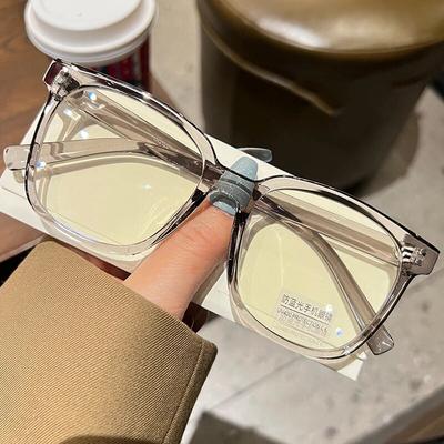 Trendy übergroße Myopiebrille für Damen, Unisex, Anti-Blaulicht-Blockierung, Kurzsichtigkeitsbrille für Damen, optische Computerbrille