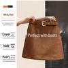 2025 Fall Spicy American High-Waisted A-Line Skirt for Women