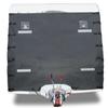 ZK30 Universal Black Oxford Cloth Caravan Front Towing Cover Protector Shield with LED Lights