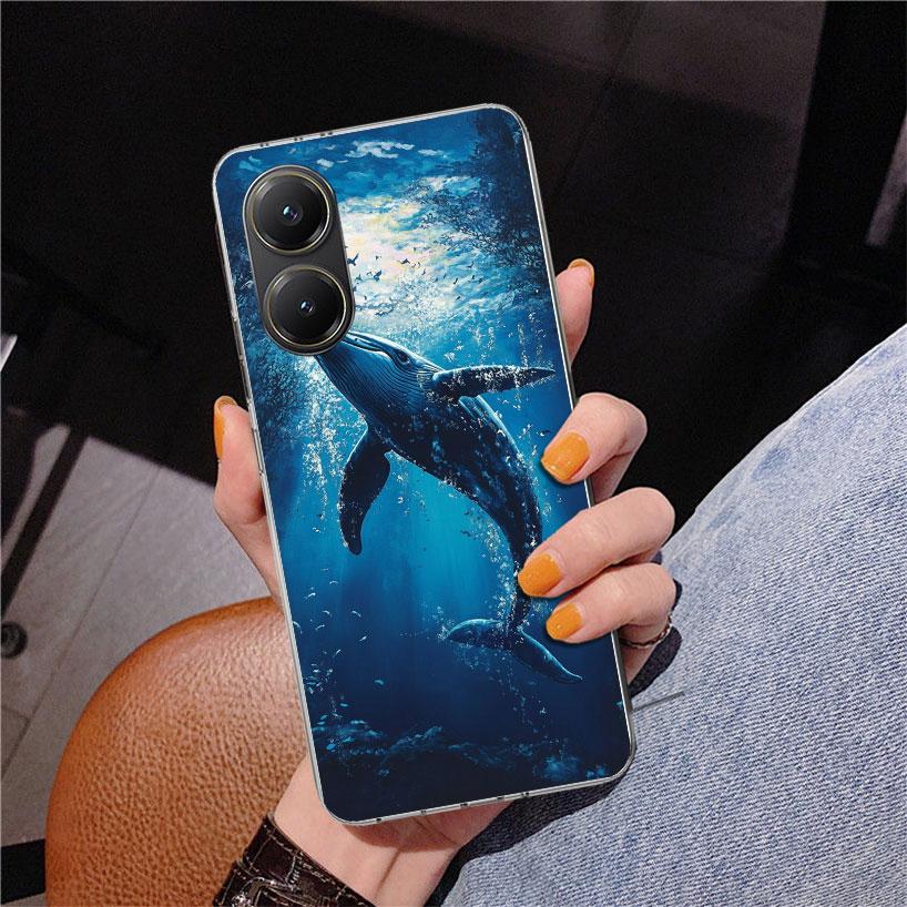 Humpback Whale Sea Giant Phone Case For Xiaomi Poco X7 X6 X5 Pro F7 Ultra Redmi 15C 15 13C 13 12C 12 10 10A 10C 9 9A 9C 9T Cover