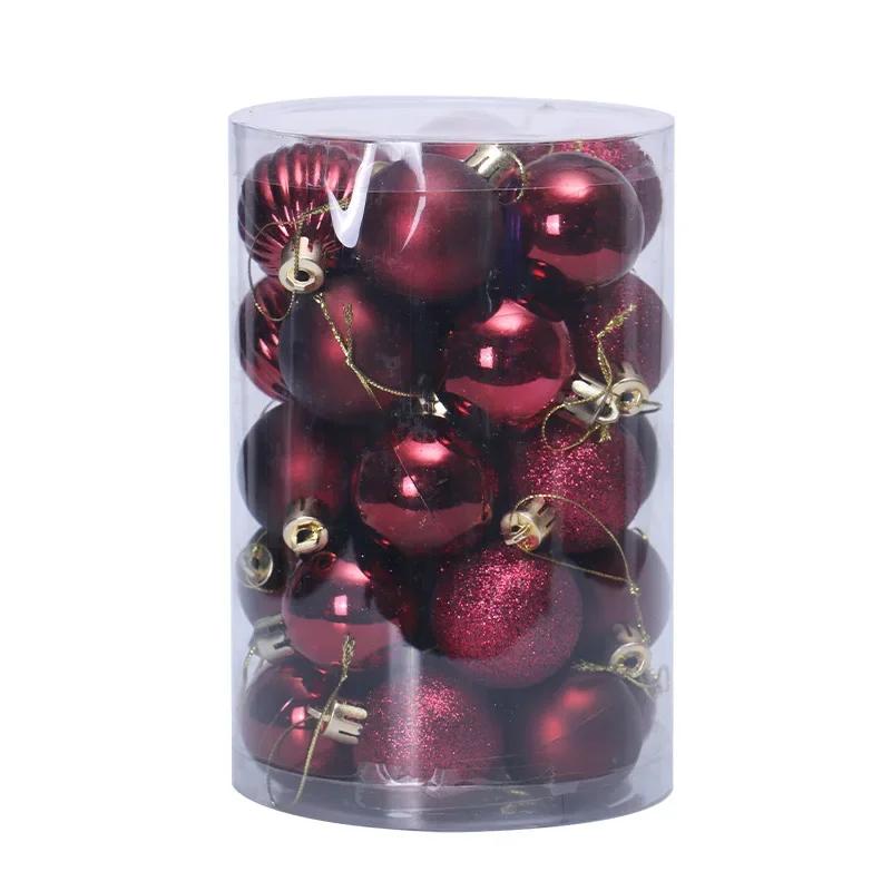 4CM Christmas Ball Box Set Available Lightweight Holiday Christmas Tree Ornament Decorations Christmas Decorations 34PCS/Box