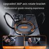 Metal Bumper Case for Samsung Galaxy Z Fold 8 with 360° Rotating Magnetic Ring Stand Frameless Shells Slim Shockproof Cover