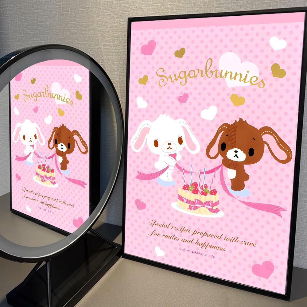 

S_sugarbunnies Аниме Каваи Аниме Плакат Необычная Наклейка На Стену Для Гостиной Бар Искусство Наклейки На Стену Кабинет Домашний Декор 21cm×30cm NoFrame