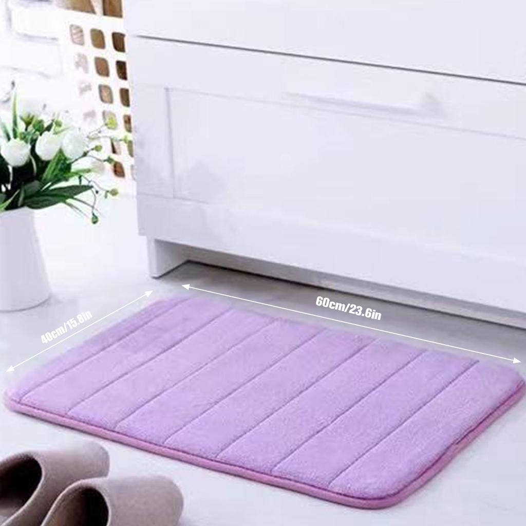 60 X 30cm Home Bath Mat Super Absorbent Bathroom Carpets Soft Memory Foam Non-Slip Rug Kitchen Bedroom Toilet Shower Floor Decor