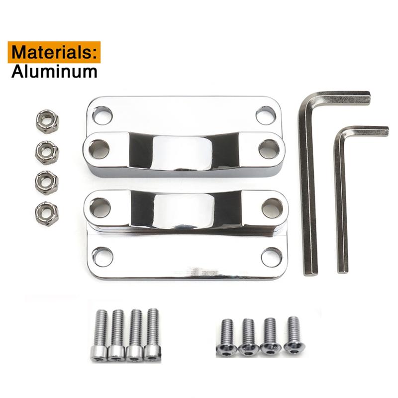 A16P-Chrome Front Fender Riser Spacer Bracket For 00-13 21" Wheel Touring Road King Street Electra Glide FLHR FLHT