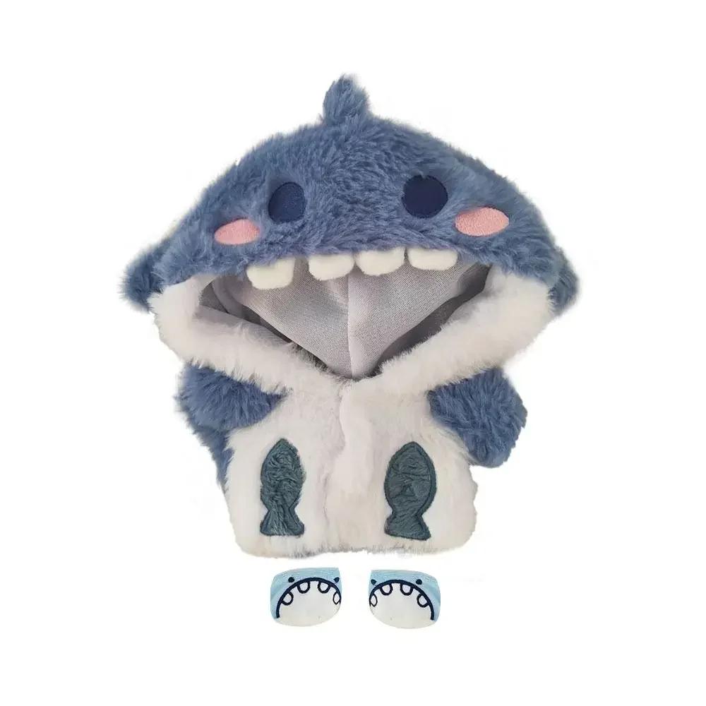 Playing House Toy Accessories Fox Wolf Bear 20cm Doll Clothes One-piece Garment Jumpsuits With Tail Cartoon Animal Outfit