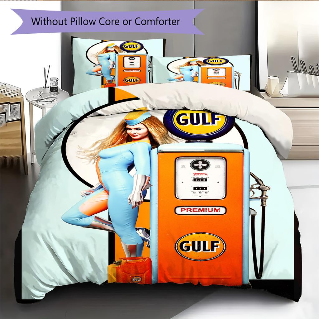 Cartoon Pattern Bedding Quilt Set Quilt Cover Pillowcase Home Decoration Birthday Gift (1 * duvet cover + 2 * pillowcase, without core)
