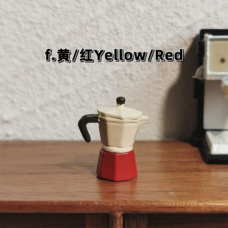 1/12 Dollhouse Miniature Simulation Kitchen Coffee Maker Mini Pot Model Toys for Dolls Decor Accessories Pretend Play Toys