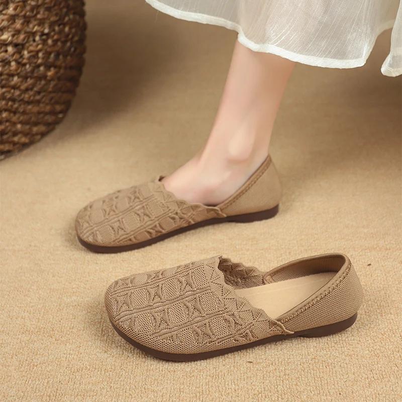 

Fashion Female Soft Sole Moccasin Summer Floors Footwear Woman 2025 Ladies Spring Flats Footwear Loafers Women Flat Slip-on Shoes 41 хаки