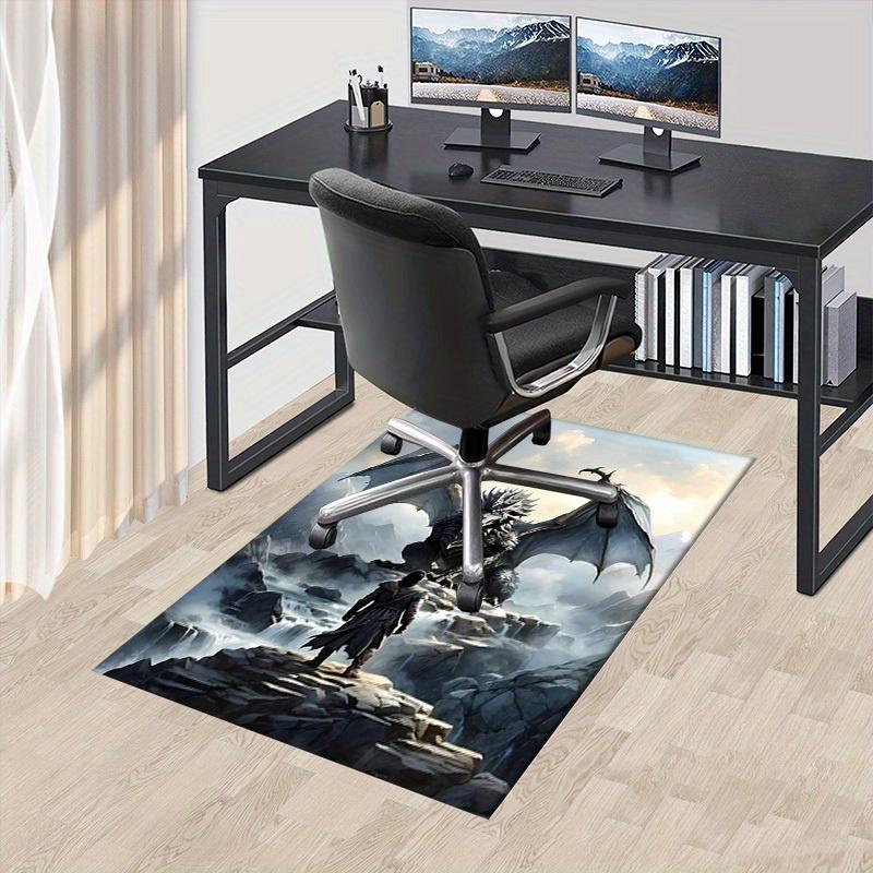 Office Carpet - Fantasy Dragon and Warrior Pattern Carpet, Used To Protect Sofas and Chairsc111