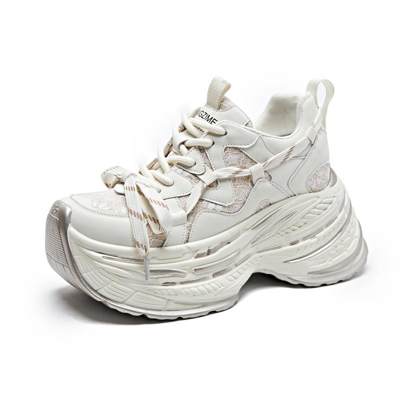 Popular thick-soled dad 2025 shoes women's new height increase casual summer small mesh breathable sports shoes wear-resistant