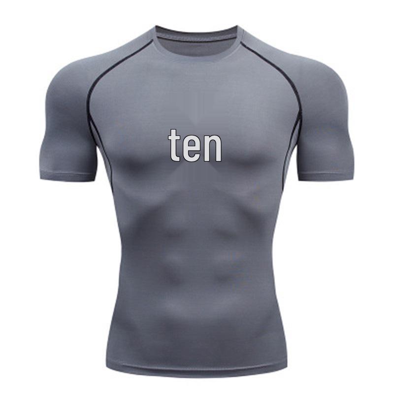 Retro Quick-Dry American Outdoor Fitness T-Shirt - Short Sleeve Round Neck Pullover