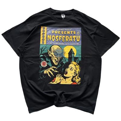 Nosferatu Shirt Classic Gothic Horror Movie Tee, Dracula Vampire Retro Tee