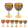 Weinglas im Vintage-Stil, Zinklegierung, elegante, dekorative Retro-Gläser mit Stiel für Zuhause, Bar, Party, 2 Stück