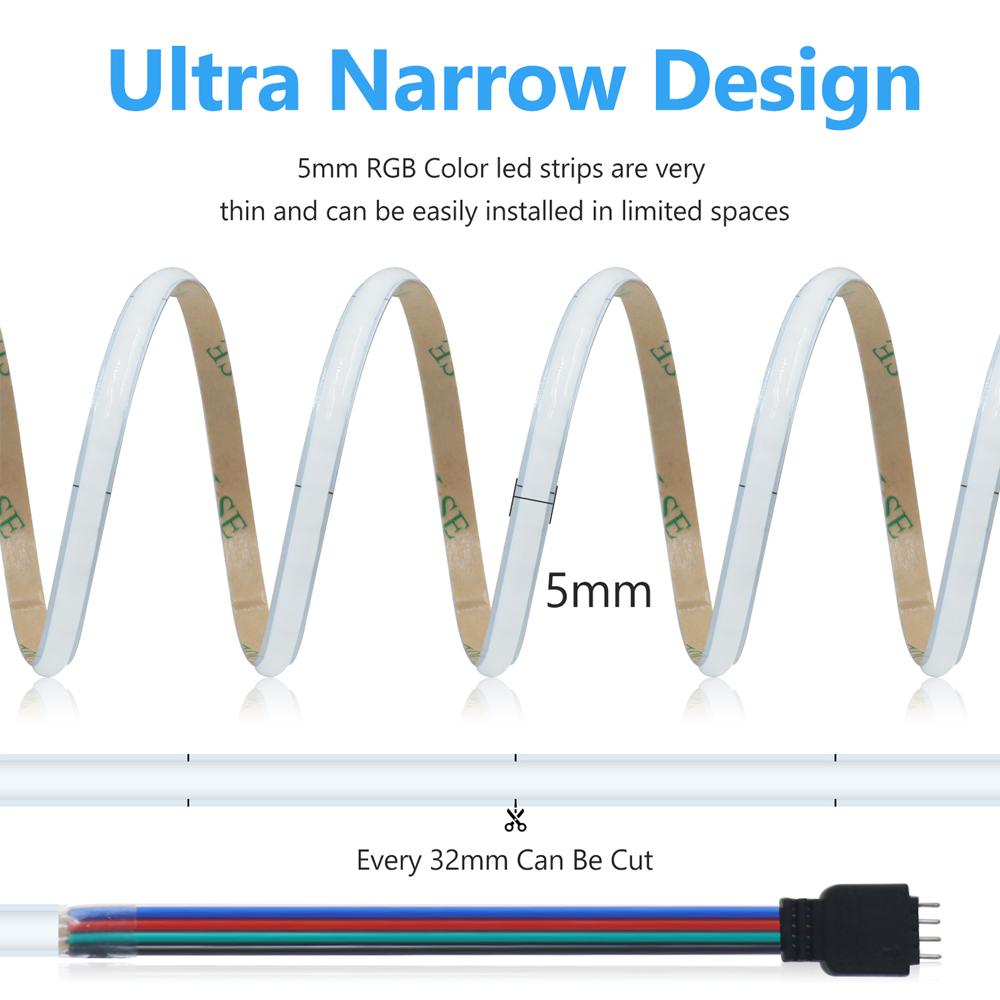 12V Bluetooth RGB LED Strip Light Tuya WIFI Dimmable Remote Control 576Leds/m Flexible Tape EU US UK AU Plug Home Decor 0.5m 5m