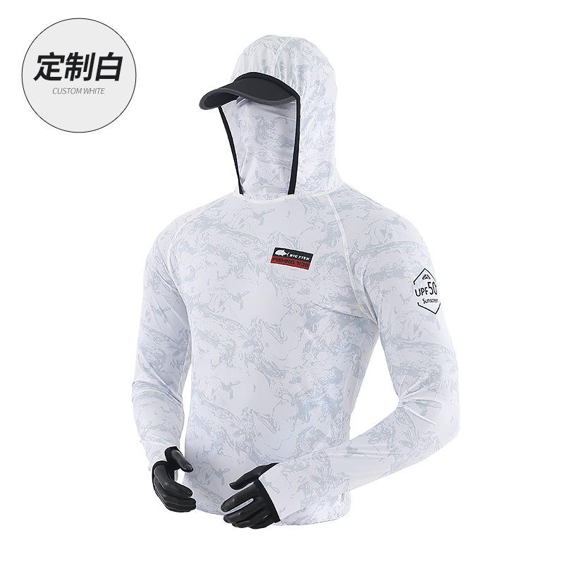 New fishing clothing sunscreen clothing men's summer breathable ice silk clothing men's outdoor sports quick-drying mosquito-proof sunscreen clothing