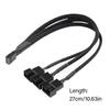 Fan Adapter 1 To 3 Splitter Cable For PC Cooling Systems Supports Speed Controls And Overloads Protections