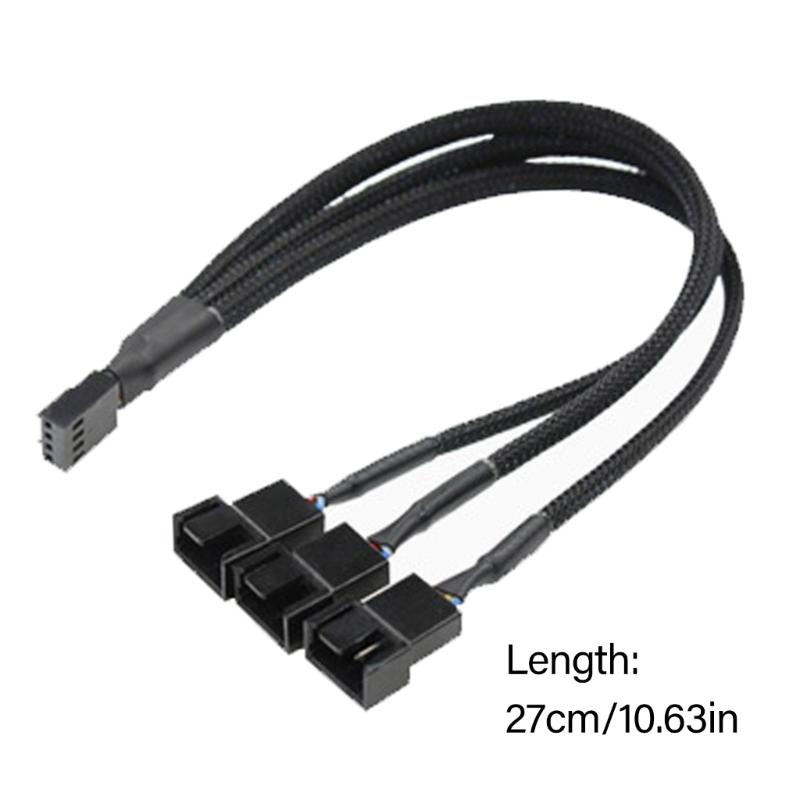 Fan Adapter 1 To 3 Splitter Cable For PC Cooling Systems Supports Speed Controls And Overloads Protections