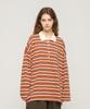 CARGOBROS FOR WOMAN Bold Stripe Collared T-Shirt (Camel)