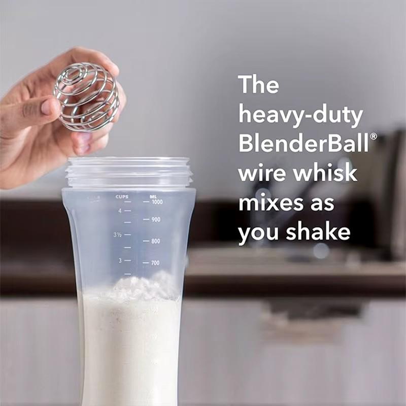 Pfannkuchenteig-Flasche Battler Mixer mit Mixer Ball Draht Schneebesen für Restaurant Backen Pfannkuchen Cupcakes Muffins Crêpes und mehr