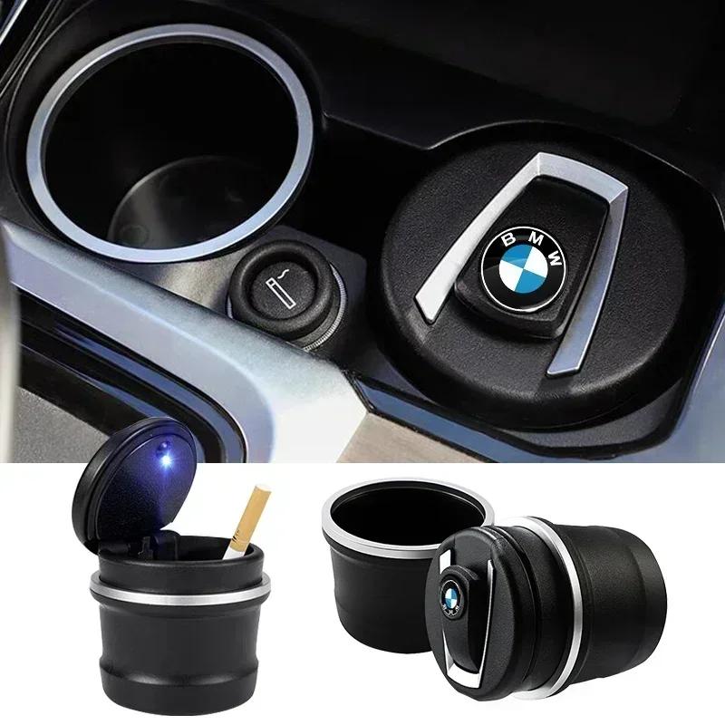 2025 E46 x5 Car Cigarette Ashtray Cup With Lid With LED Light Portable For BMW M M3 M5 M6 X3 E46 E90 E39 F10 F20 F30 G20 E60 E36