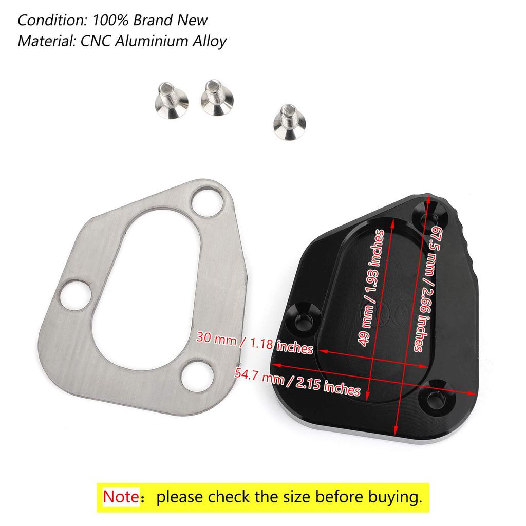 Bruce & Shark Kickstand Side Stand Expanding Plate Pad for YAMAHA FJR1300 2006-2017 Motorcycle Motorcycle