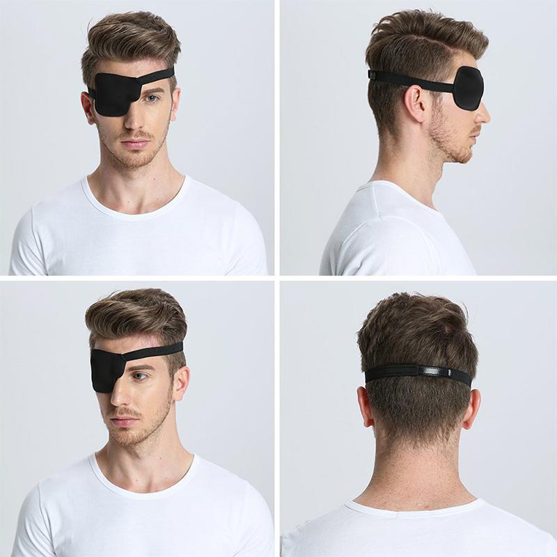 Eye Patch Unisex Black Single Eyepatch Washable Adjustable Blindfold
