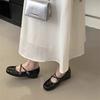 Black Single Shoes Women's New Versatile Light Mouth Retro Small Size Inner Height Increase Mary Jane Women's Shoes