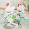 Wooden Craft Duck Paperclip Holder With Creative Decor For Home Office And Gift