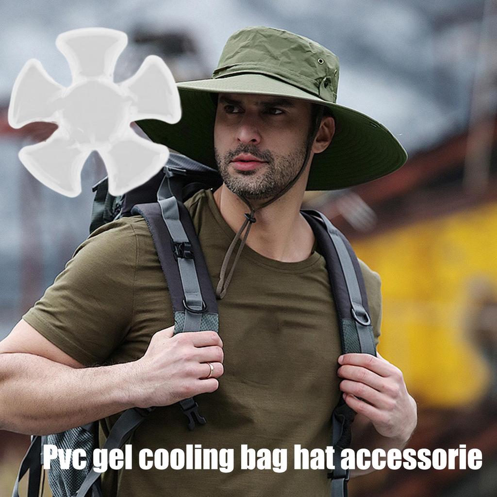 Helmet Cool Down Insert Hat Ice Pack Reusable Sun Hat Cooling Insert For Running Camping Climbing Portable PVC Helmet Cold Pad