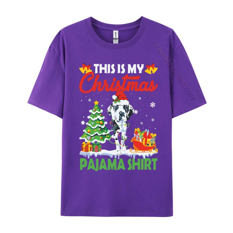 Cute This Is My Christmas Dane Dog Xmas Tshirt Funny T Shirts Hip Hop Printed Cotton Male T Shirt Printed On