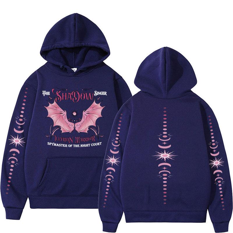 Shadowsinger Nachtgericht Kapuzenpullover ACOTAR Cassian Illyrisch Fledermausjungen Velaris Sweatshirt Herren Damen Freizeit Fleece Herbst/Winter Kapuzenpullover