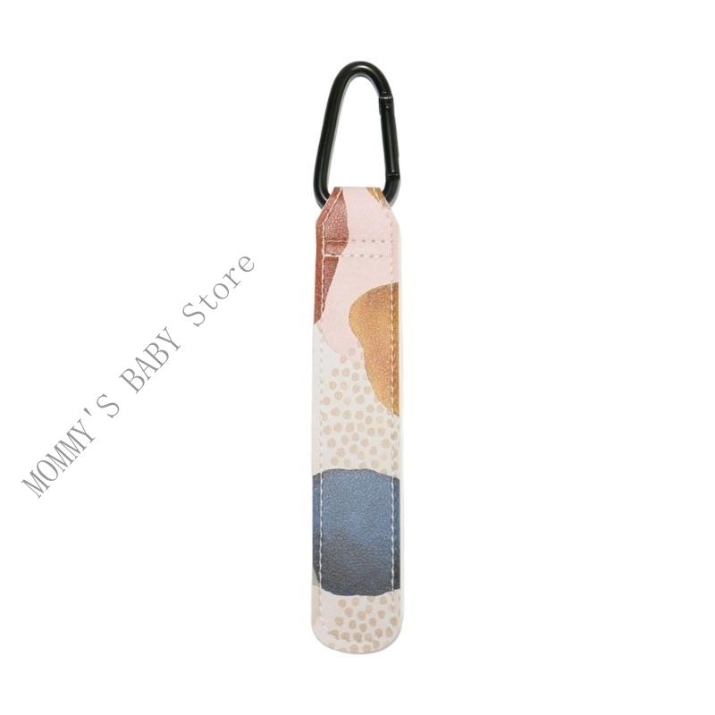 

H3CD Stylish Strollers Attachment Hook Tear Resistant PU Leather Storage Hanger Organsier for Various Vehicle Handle