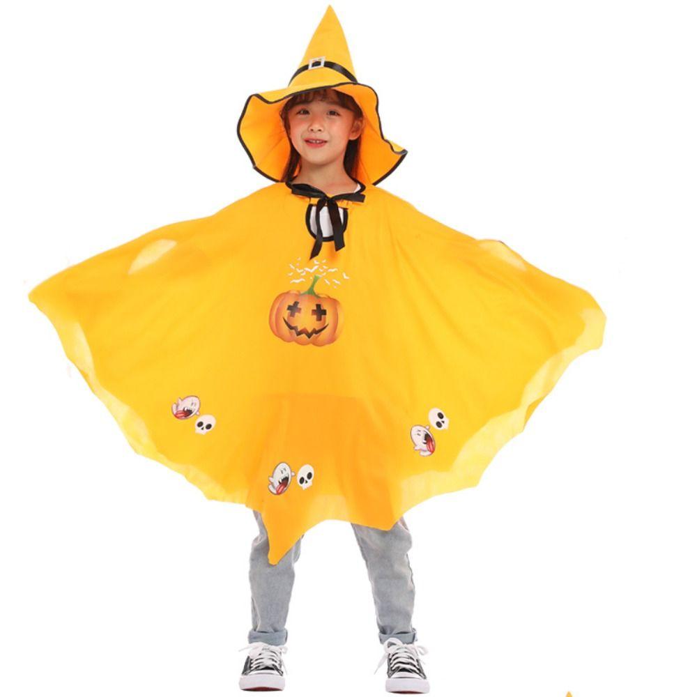 Pumpkin Kids Halloween Costume Skull Party Costume Creative Children's Ghost Cloak  Kids