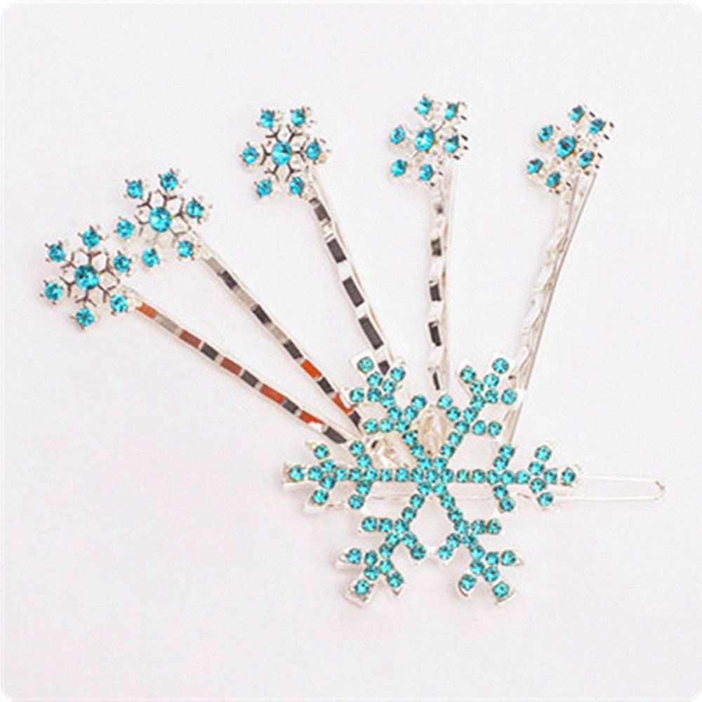 Cute Girls Fashion Barrette Comb Hair Clip Snowflake Hairpin Jewelry Crystal