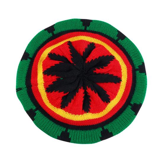 Kvinner Halloween lue Fargerik Strikket Elastisk Anti-skli Vindtett Tykk Witch Cosplay Fake Black Braids Party Carnival Beret