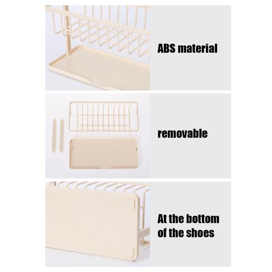 Double-layer Home Brush Kitchen Sponge Bottle Rack Draining Storage Holder Shelf